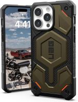 เคส UAG สามารถใส่ได้กับ iPhone 15 Pro Max เคส15 Pro 15 Plus Monarch Pro Kevlar แม่เหล็กในตัวสีเขียวเข้ากันได้กับ MagSafe ชาร์จฝาครอบป้องกันกันตกที่ทนทานระดับพรีเมียม