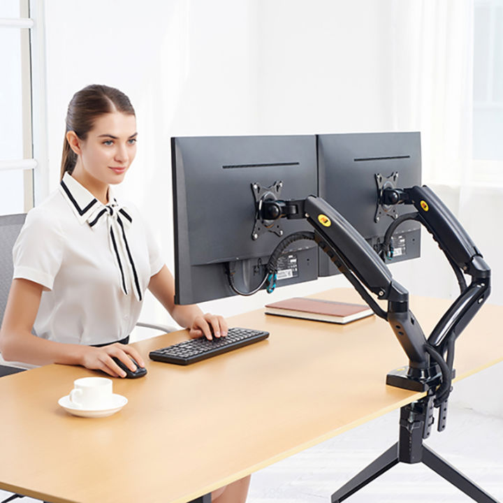 dual-lcd-arm-nb-f160-gas-strut-desktop-dual-screen-lcd-monitor-arm-led-monitor-stand-lcd-stand-led-monitor-stand-ขาตั้งจอคอม-2จอ-ขาแขวนจอ-มอนิเตอร์lcd-led-แบบ-2-จอ-แบบตั้งโต๊ะ-รองรับจอ-17-27-ส