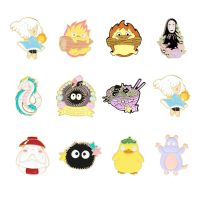 【DT】hot！ Anime Enamel Pin Collection Calcifer Badge Brooch Lapel Collar Pins ackpack Hat Jewelry Accessories