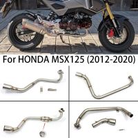 For HONDA MSX125 MSX125SF 2012-2020 Modified Motorcycle Exhaust Header Front Link Pipe Muffler Connect Middle Pipe Slip On Haberdashery