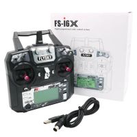 Flysky FS-i6X 2.4GHz 10CH เครื่องส่งสัญญาณ2A RC พร้อมตัวรับสัญญาณ FS-iA10B สำหรับรถ/เรือ/เครื่องบิน/โดรน