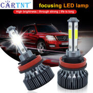 CarTnT 2 Chiếc Đèn Pha LED Siêu Sáng Cho Xe Hơi H7 LED H8 H9 H11 9005 9006