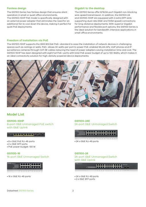 zyxel-gs1100-24e-24-port-gbe-unmanaged-switch-สวิตซ์-ของแท้-ประกันศูนย์-2ปี