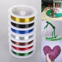 【YD】 10m/Roll Iron Wire 0.5mm Spool Soft String Jewelry Metal for Artificial Wreaths