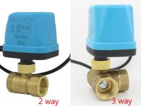 【hot】✘☂  AC220V DC12-24V Electric Motorized ball valve 2-wire control normally open closed 2 way 3way