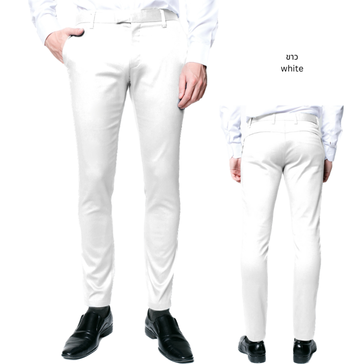 🚚 ส่งฟรี กางเกงขายาว ทรงเดฟ ผ้ายืด B&B Menswear กางเกงชิโน่ Chino Pants ...