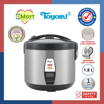 TOYOMI 1.8L Micro-com Low-Carb Stainless Steel Rice Cooker RC 4348SS