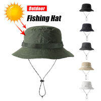 หมวกแห้งเร็ว Topi Memancing แบบพกพากันน้ำกันแดดพับได้ปีกกว้างป้องกันรังสียูวีสำหรับเดินป่าตั้งแคมป์ตกปลาพร้อมกระเป๋า