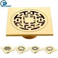 Golden Shower Drain Bathroom Floor Drain Washing Machine Waste Drain Deodorant Euro Square Floor Drain Strainer Cover Grate Wast  by Hs2023