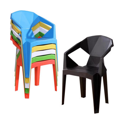 เก้าอี้ Diamond เก้าอี้พลาสติกสไตล์โมเดิร์น รุ่นเรขาคณิต หลายหลายสีสัน รองรับน้ำหนักได้ดี