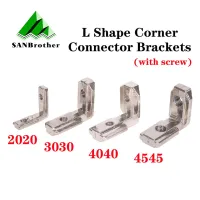 5-10pcs T Slot L-Shape 2020 3030 4040 Aluminum Profile Interior Corner Connector Joint Bracket with screw Hand Tool Parts Accessories