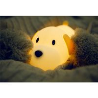 Cute Animals Silicone LED Night Lamp With Timing Function Built In Rechargeable Battery Brightness Adjustable LED Night Light