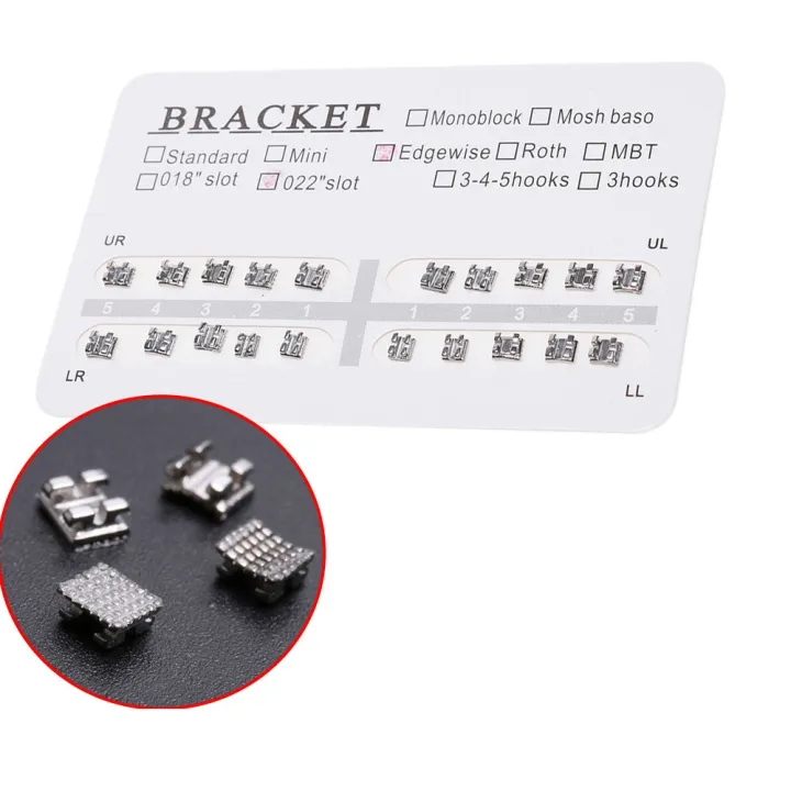 20 Pcs Dental Orthodontic Metal Brackets Braces 022" Slot Standard