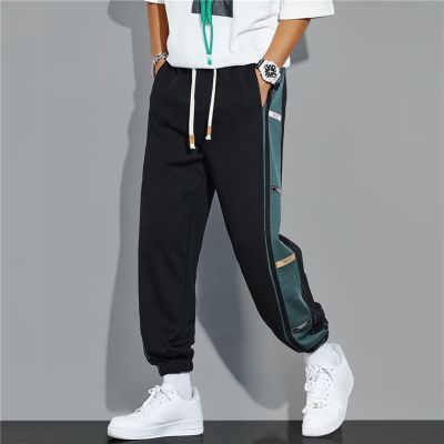 NEW Classic Streetwear Hip Hop Joggers Men Letter Ribbons Cargo Pants Pockets Track Tactical Casual Male Trousers Sweatpant