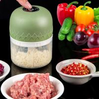 【CC】◕☞  Electric Food Garlic Vegetable Mincer Machine USB Chargeable Meat Cutter Ginger Masher Gadgets