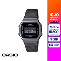 CASIO นาฬิกาข้อมือ CASIO รุ่น A168WEMB-1BDF วัสดุสเตนเลสสตีล สีดำ