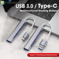 FEBRAIN 4 พอร์ต Expander การส่งข้อมูล Type-C 3.1 Dock Station USB C HUB USB 3.0 Splitter