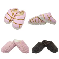 ขายร้อนข้ามพรมแดน Mexican Bread Pan Dulce Slippers เหยียบอึรองเท้าขนมปังรองเท้าแตะผ้าพลัฌ