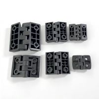 10pcs/set Black Color Nylon Plastic Butt Hinge for Wooden Box Furniture Electric Cabinet Hardware Door Hardware  Locks