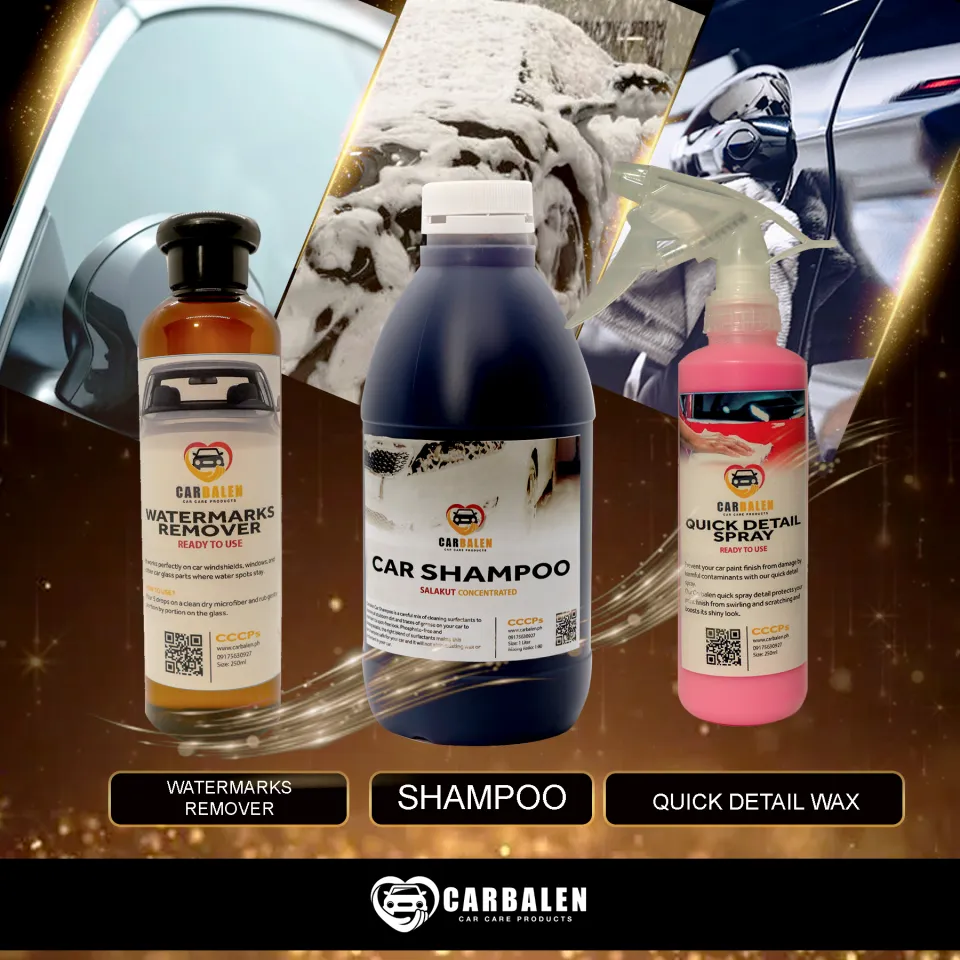 Car Wax Spray, Car Shampoo, Watermarks Remover - Carbalen Car Care Products