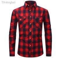 ❡▩ஐ Eurocode 2023 New Social Autumn/Winter Brushed Cotton Sleeve Mens Shirt Business Fashion No Iron