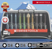 PB Swiss Tools ชุดดอกไขควง 10 ตัว รุ่น PB E6 989 ปากแบน/แฉก/PZ/หัวTORX ยาว 50 มม. พร้อมกล่องเก็บอย่างดี