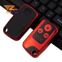 【cw】 2/3 Button Soft TPU Car Key Cover Case For Honda Accord CIVIC CRV Fit 2006 - 2015 Key Shell Holder Bag Fob Protector Accessories ！