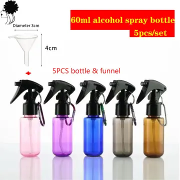 5pcs Small Spray Bottle 50ml, Travel Size Mini Mist Water Spray Bottles,  Portable Hand Sanitiser Alcohol Fine Spray Bottle, Plastic Refillable Empty