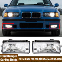 2Pcs Front Bumper Fog Lamp Housing Car Accessories Fits For BMW E36 318i 318ti 323i 328i 1992-1998 Car Fog Lights Assembly Cover