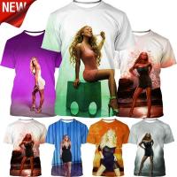 เสื้อยืดสำหรับทั้งหญิงและชายพิมพ์ลาย3D แฟชั่นใหม่2021เสื้อยืดนักร้อง Mariah Carey เสื้อยืดผู้ชายฤดูร้อนเสื้อยืดแขนลำลองขาสั้น