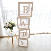 Baby Shower Box Transparent Letter Balloon Box Birthday Wedding Party Docoration Baby Shower Birthday Custom Name Letter Box Balloons