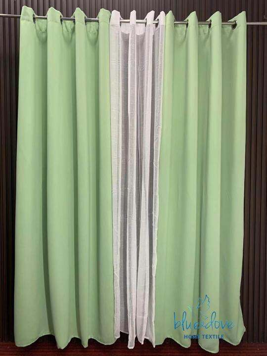 140x220cm Mint Green Blackout Curtains for Living Room Bedroom Curtains ...