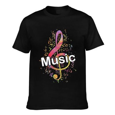 Fun Colorful Musical Note Mens Short Sleeve T-Shirt