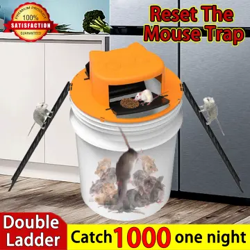 Mouse Trap Flip and Slide Bucket Lid Mice Rat Trap For Indoor