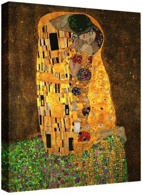 Eliteart-การจูบโดย Gustav Klimt Giclee ภาพพิมพ์ผืนผ้าใบ