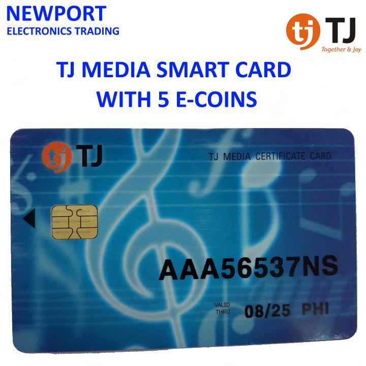 TJ MEDIA SMART CARD WITH 5 ECOINS WITH TKR304P, TKR305P