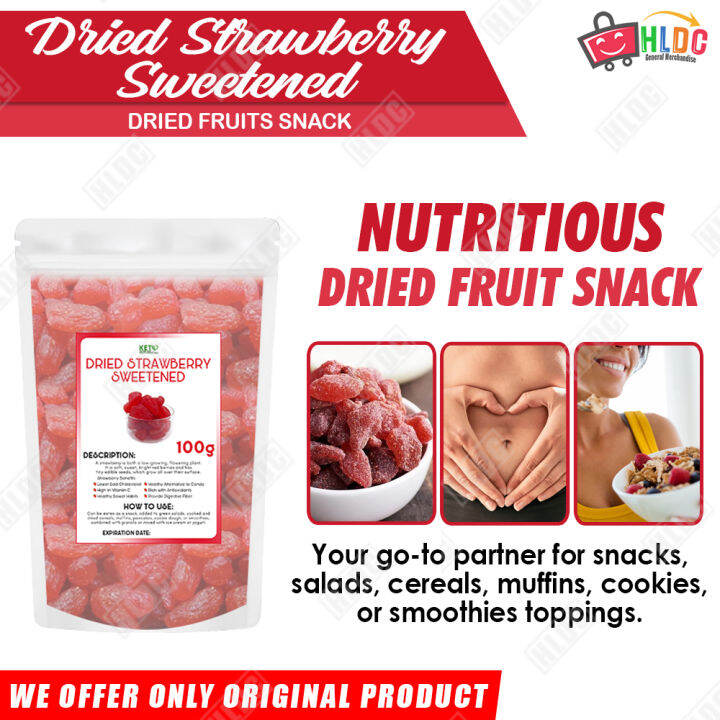 Dried Strawberries Sweetened 100g Dried Fruits, Healthy Snack Lazada PH