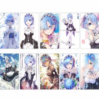 【CW】 30PCS RE: ZERO Starting Another Rem Game Cards Iron Table Playing Children