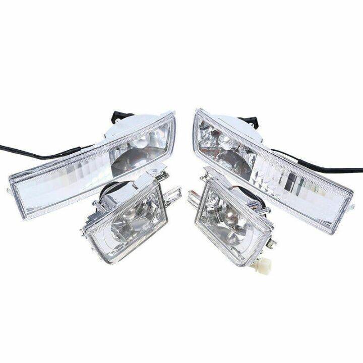 4pcs-front-bumper-clear-fog-turn-signal-light-lamp-lh-amp-rh-for-mk3-golf-jetta-1993-1998