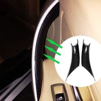 Car Styling Carbon Texture Interior Door Panel Grab Handle Armrest Cover For BMW 3 4 Series E90 E91 F30 F35 F32 F34