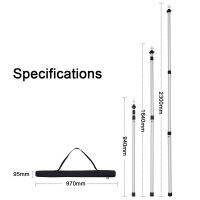 escopic เต็นท์สนับสนุน Rod Beach Shelter กันสาดเสา Thicken อุปกรณ์ตั้งแคมป์อลูมิเนียม Canopy Support Pole Outdoor