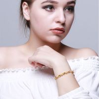 ✼¤☇ New style transshipment beads Vietnamese sand gold boudoir honey bracelet female ins long-lasting Korean gold-plated birthday gift jewelry