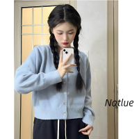 Natlux เสื้อแขนยาวผญ เสื้อคลุมหญิง เสื้อกันหนาว ผญ เสื้อสเวตเตอร์ เสื้อไหมพรมผญ เสื่อฮู้ดหญิงคู่ เสื้อแขนยาวหลวม 2023 ใหม่ WXF2390WID 37Z230914