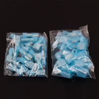 100pcs Male &amp; Female Nylon Crimp Terminator Kit Blue Fully Insulated Butt Electrical Wire Cable Connectors For 16-14AWG