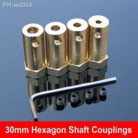 30mm Long Shaft Coupling DC Motor Shaft Connector Robot Copper Rigid Shaft Couplings