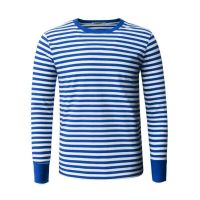 Russian Navy Men Blue Stripe T-Shirt Sailor Naval Long Sleeve Military Top Basic 923-493