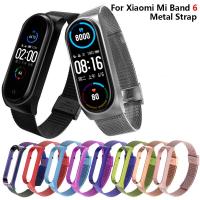 Mi Band 6 Bracelet Strap For Xiaomi Stainless Steel Replacement Wristband Metal Strap For Xiaomi Mi Band 6 Smartwatch Accessory Cases Cases