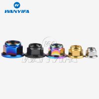 Wanyifa Titanium Ti Nut M6 M8 M10 M12 Pitch1.25 Flange Lock Nuts untuk Modifikasi Bersepeda