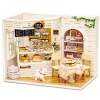 Doll House Furniture Diy Miniature Dust Cover 3D Wooden Miniaturas Dollhouse Toys for Children Birthday Gifts Cake Diary H14