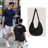 ● Chinese restaurant Xu Guanghan same style bag Messenger bag large capacity retro wide shoulder strap black shoulder simple fashion backpack